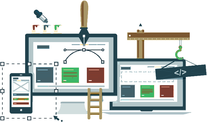 Build - Creative Web Design Banner (738x488), Png Download