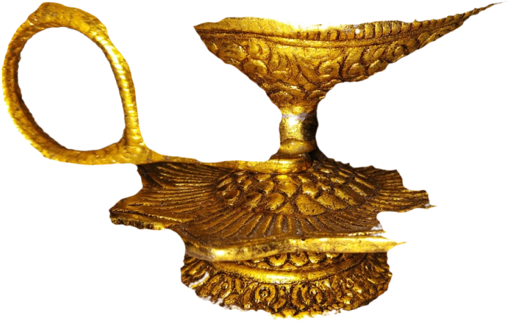 Brass Pooja Lamp - Brass (1024x768), Png Download
