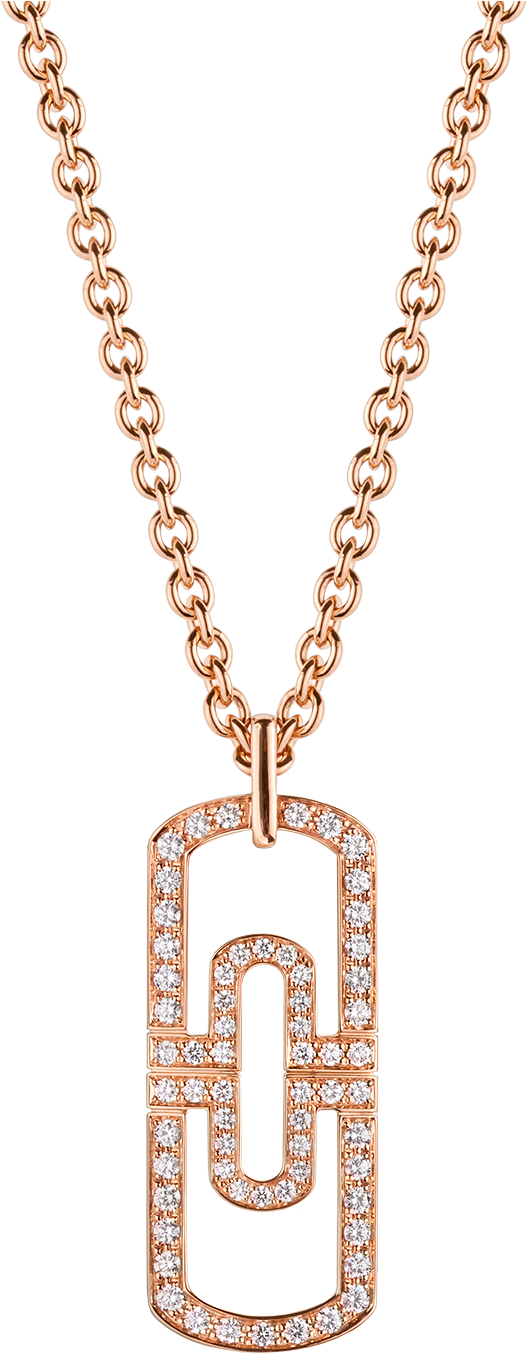 Parentesi Necklace Necklace Rose Gold Pink - Pendant (1800x1405), Png Download