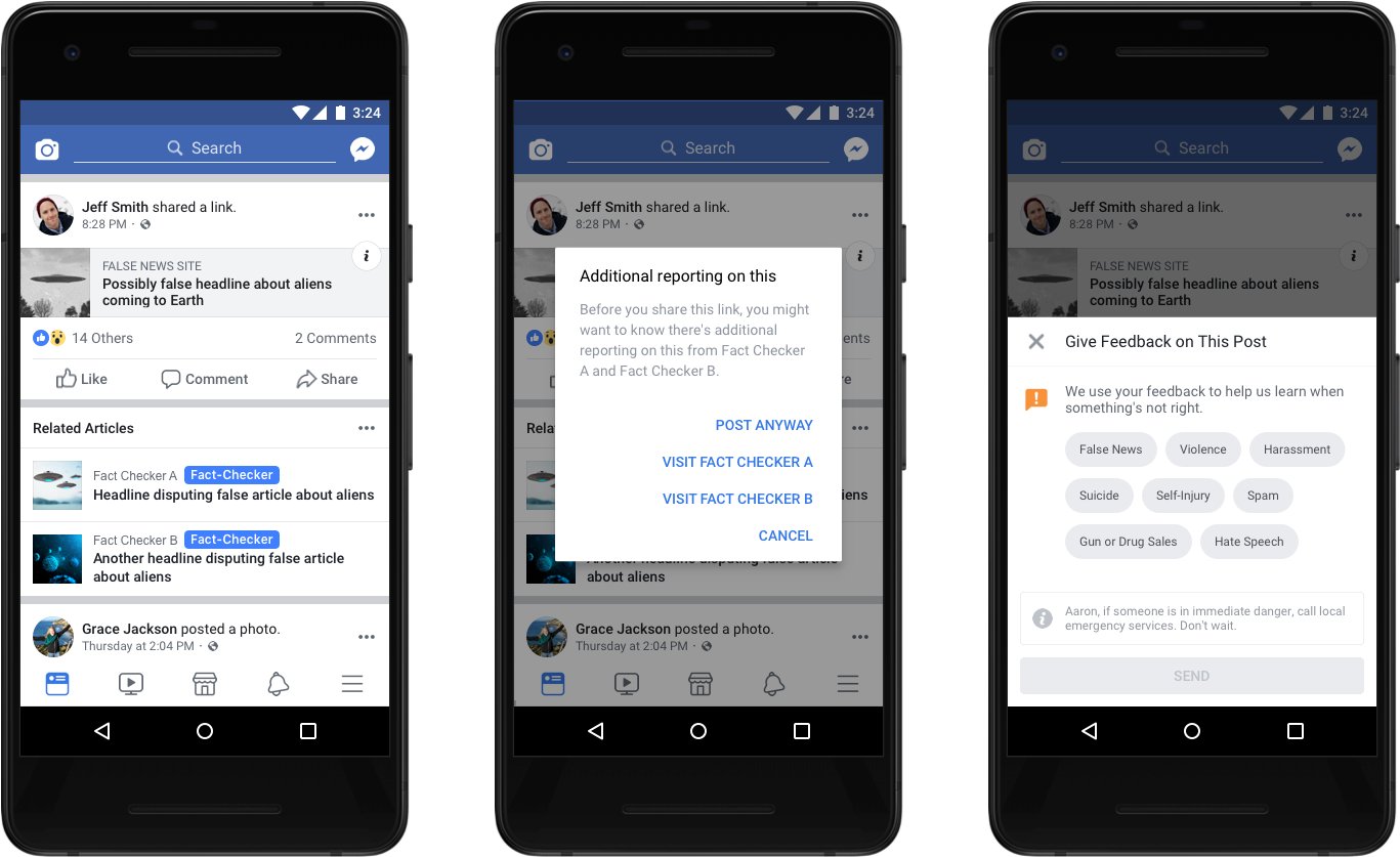 A Glitch In Facebook's Fact-checking System Isn't Notifying - Iphone (1800x1200), Png Download