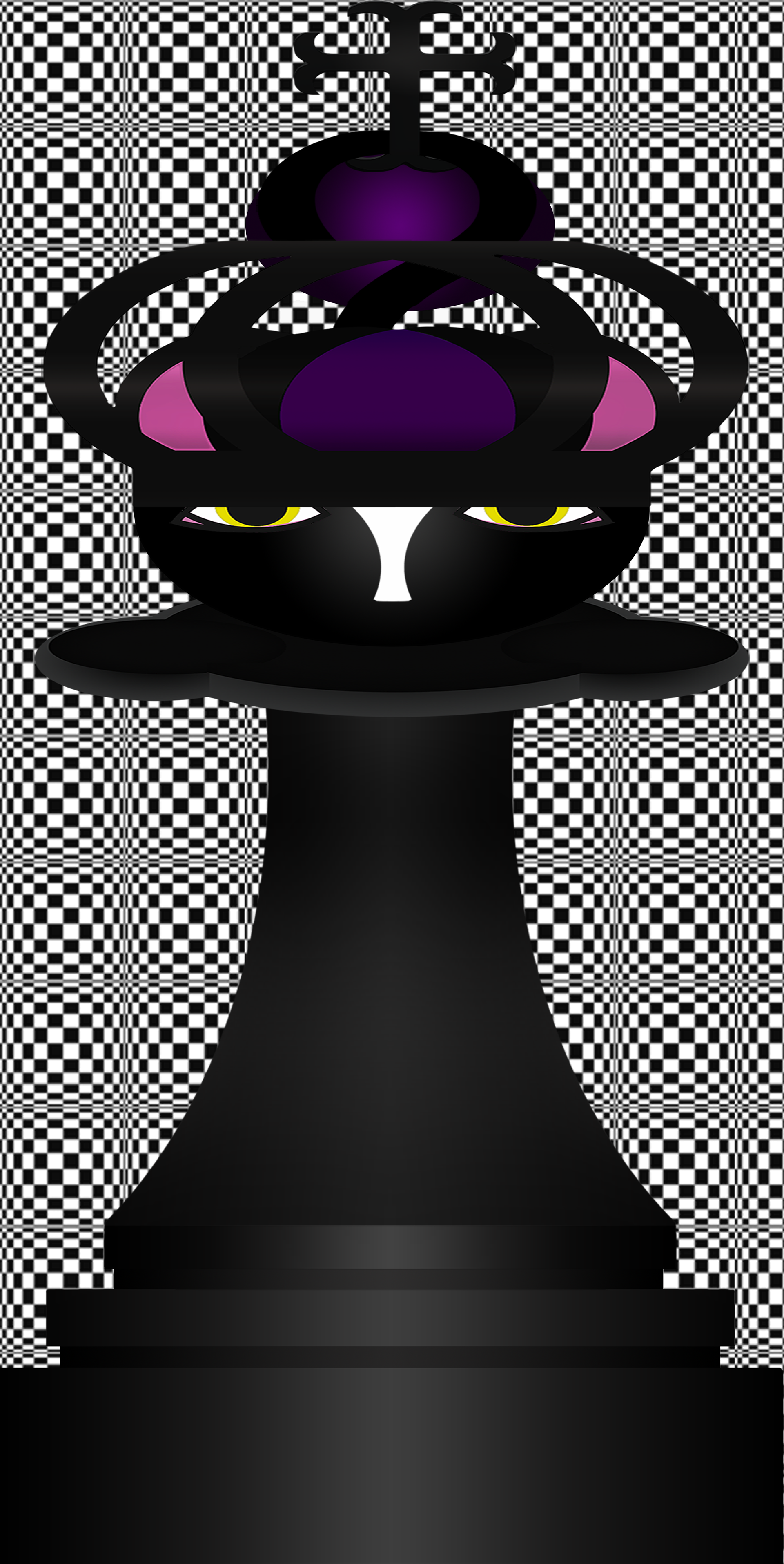 Black & White King, Pawn, And Bishop's Staff - Poster (1920x3828), Png Download