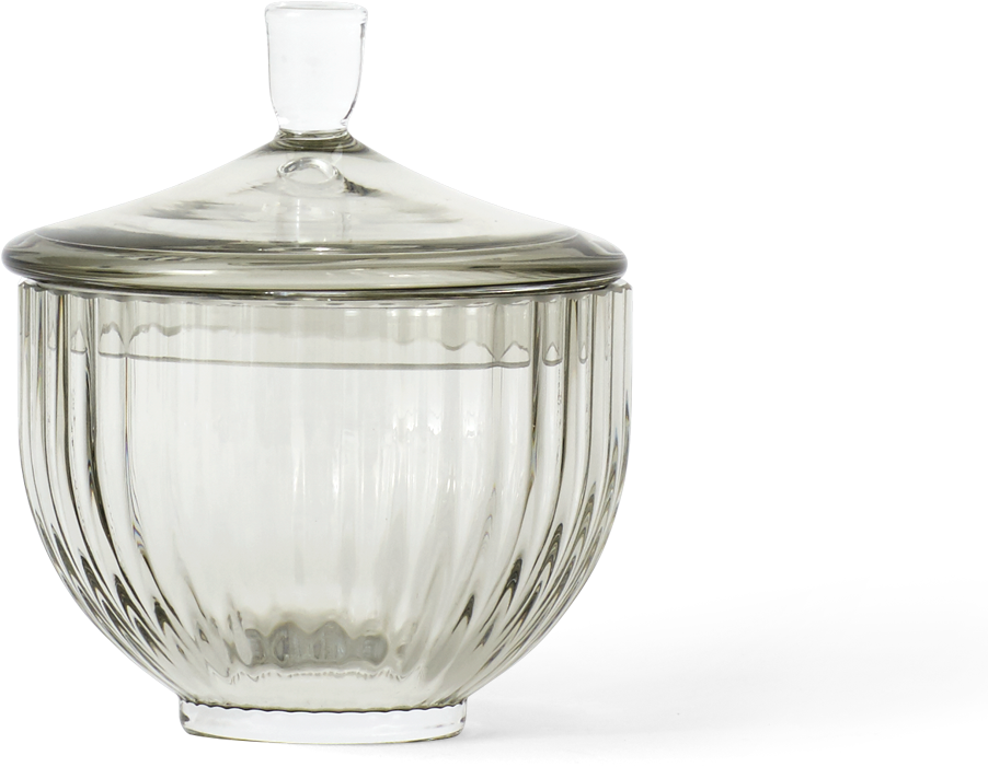 Bonbonniere Oe10 Glass Smoke Lyngby - Lyngby Porcelæn Bowl With Lid (1200x1200), Png Download