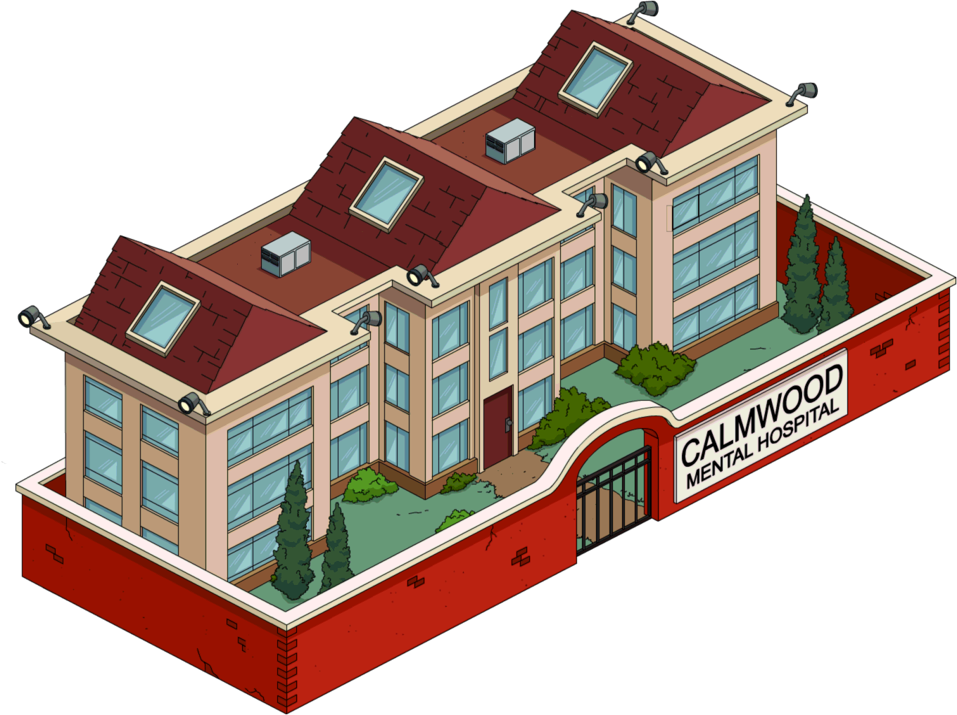 Tapped Out Calmwood Mental Hospital - Simpsons Todd Flanders Home (1360x1017), Png Download
