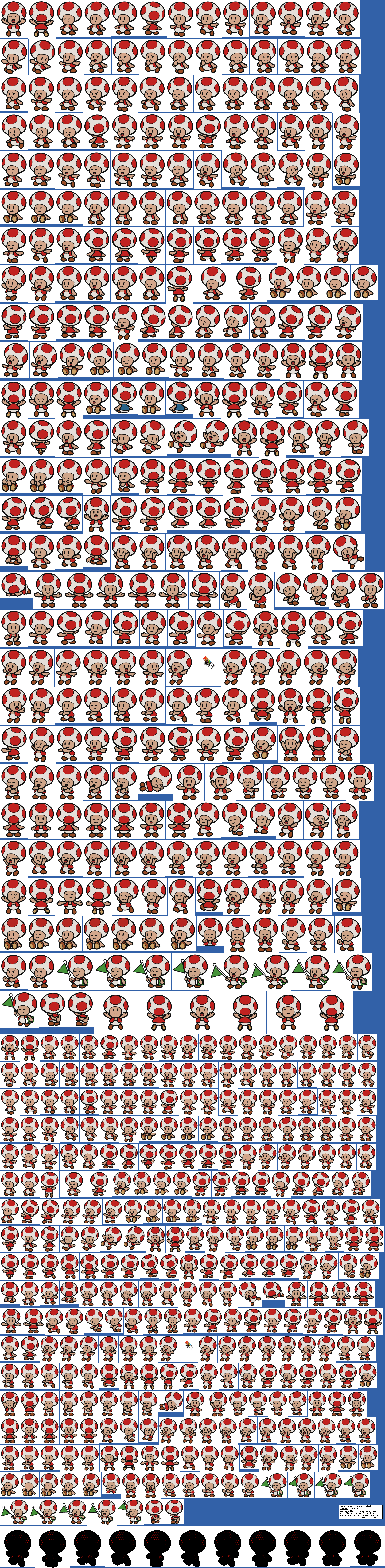 Click For Full Sized Image Toad - Paper Mario Color Splash Purple Toad (2024x8249), Png Download