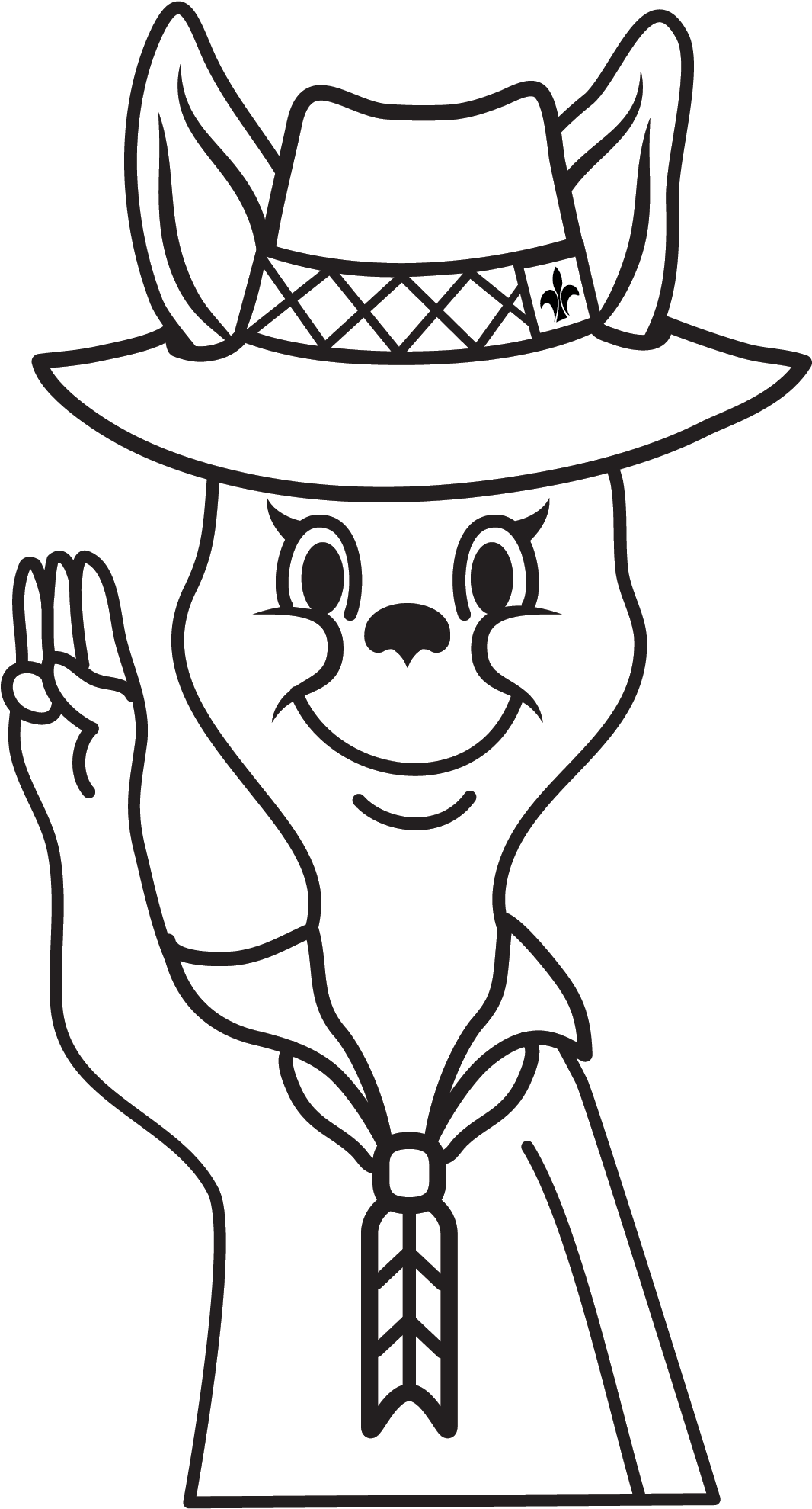 Bindi Sign Bw - Joey Scouts (1350x2117), Png Download