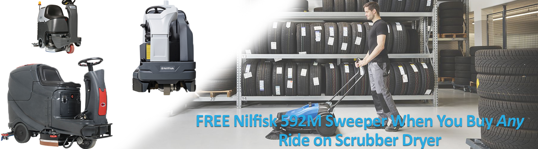 Ride On Scrubber Dryer Offers - Floor (1800x500), Png Download