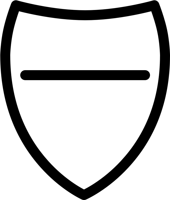 Security Shield Line Horizontal - Shield Line Png (960x960), Png Download