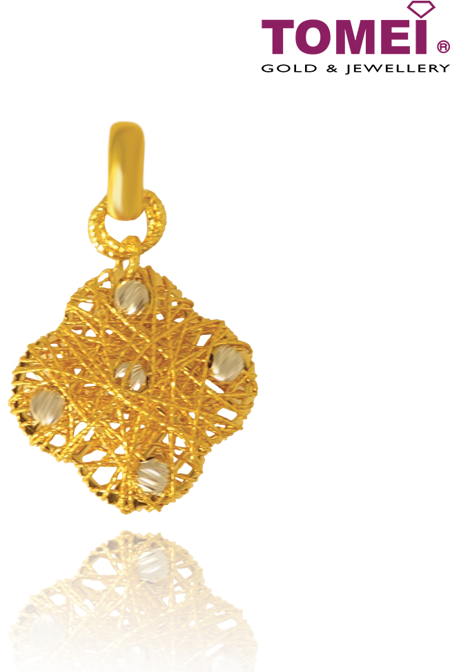 Tomei Yellow Gold 916 Pendant (ip 1/9172gc/pe 2c) - Tomei (1000x1000), Png Download