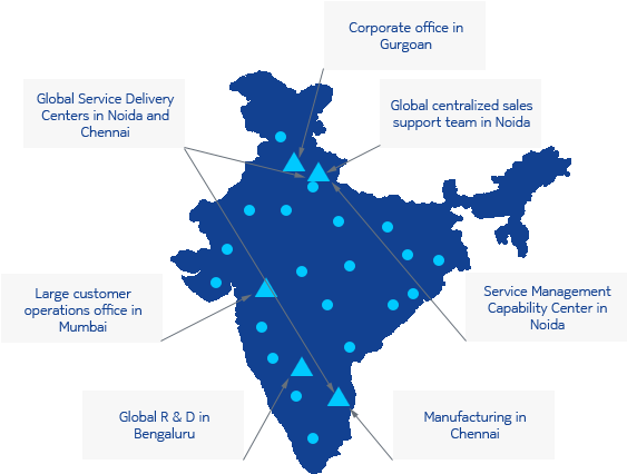 Close To One-third Of India's Mobile Subscribers Are - India Map For Presentation (800x550), Png Download