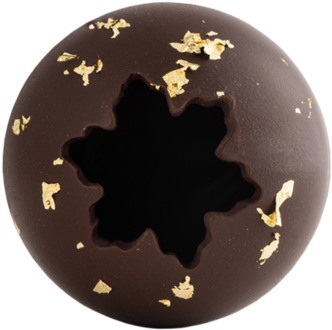 Handmade Christmas Bauble With Dark Chocolate, Star - Sphere (600x600), Png Download
