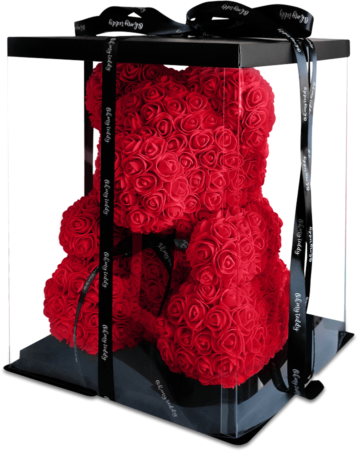 Best Selling Plastic Rose Bear Artificial Teddy Bear - Teddy Bear Made Of Roses (741x900), Png Download