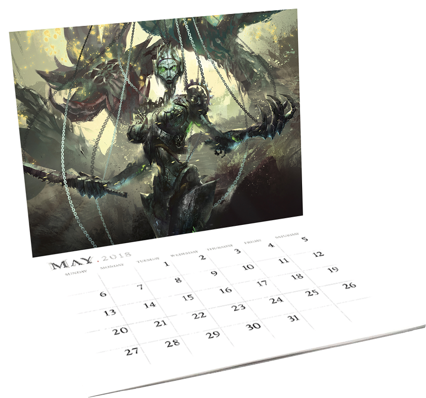 2018 Guild Wars Calendar - Guild Wars 2 Arts (1000x1000), Png Download