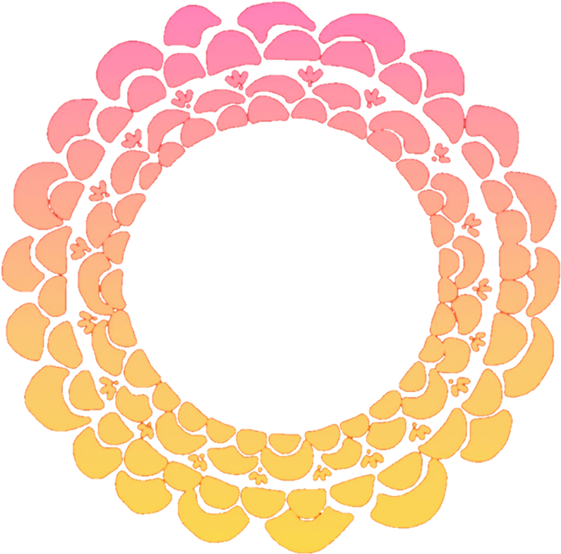 Flower Flowers Floral Round Wreath Frame Colourful - Circle (1024x1024), Png Download