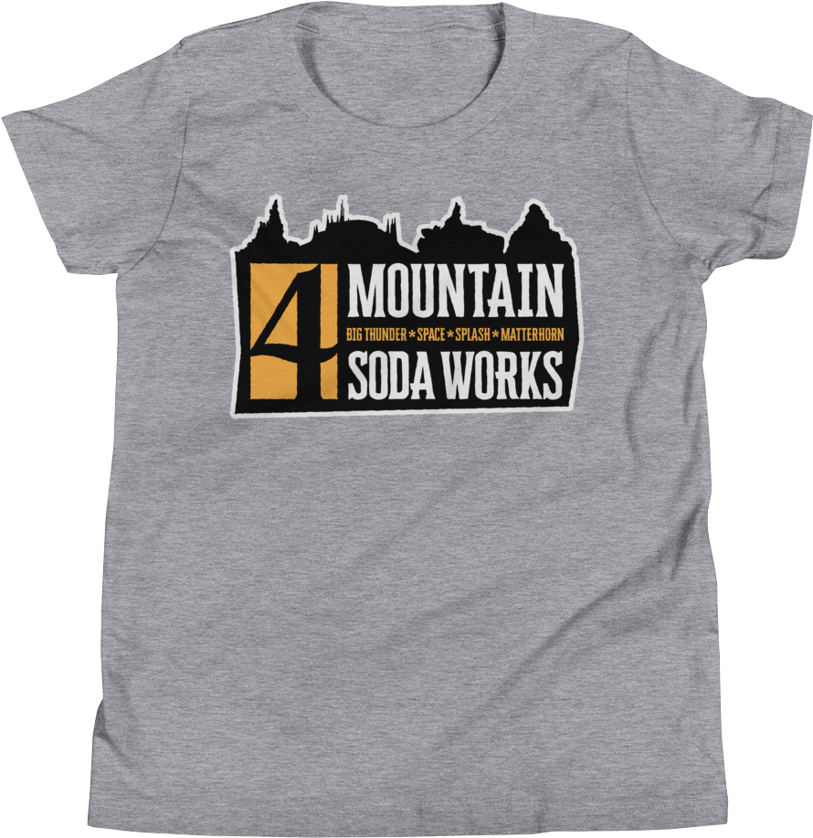 4 Mountain Soda Works Youth Crewneck - Skyline (1000x1000), Png Download