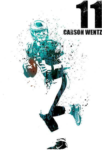 Bleed Area May Not Be Visible - Carson Wentz (562x700), Png Download