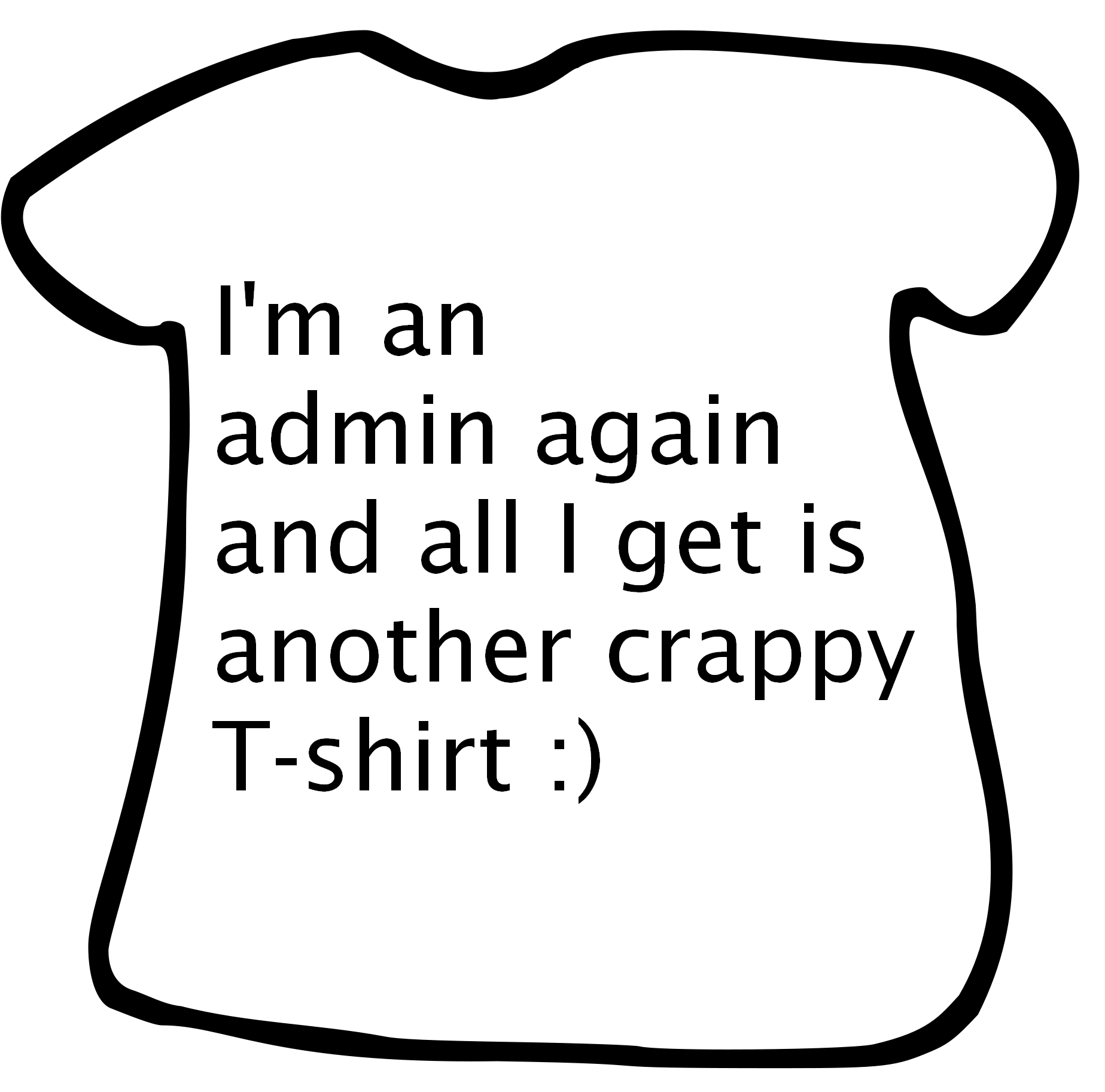Admin T-shirt Again - Palabras (1890x1824), Png Download