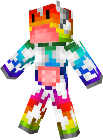 Rainbow Cow Version 2 Minecraft Skin - Toy Block (576x576), Png Download