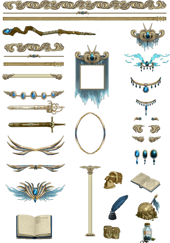 Has What's Listed, Plus Vertical Versions Of Many Dividers - Emblem (562x819), Png Download