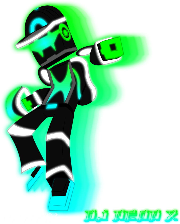 [neon Ninja] Dj Neon X Cranks It To 11 - Neon Ninja Fan Art Trove (768x1000), Png Download