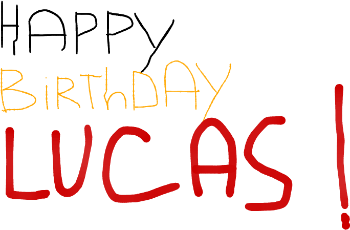 Happy Birthday Lucas - Calligraphy (880x484), Png Download