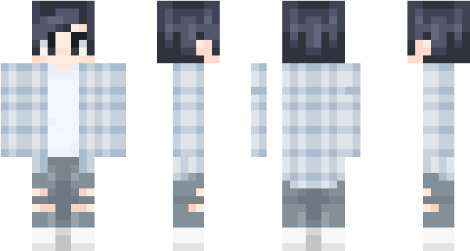Minecraft Plaid Skin (750x442), Png Download
