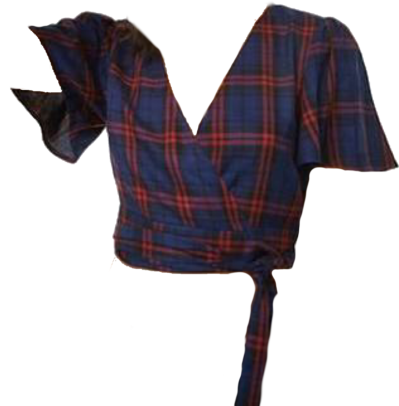 Plaid Crop Top Polyvore Moodboard Filler - Tartan (1373x2048), Png Download