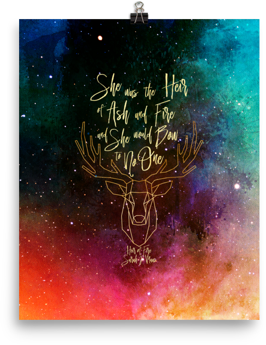 She Was The Heir Of Ash And Fire Heir Of Fire - Visual Arts (1000x1000), Png Download