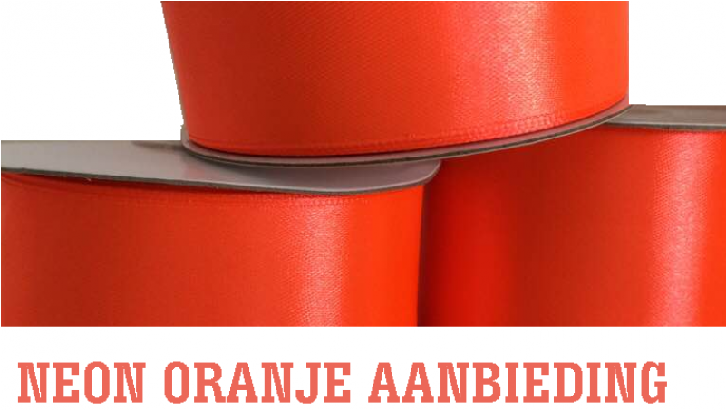 Neon Orange Satin Ribbon - Circle (800x800), Png Download