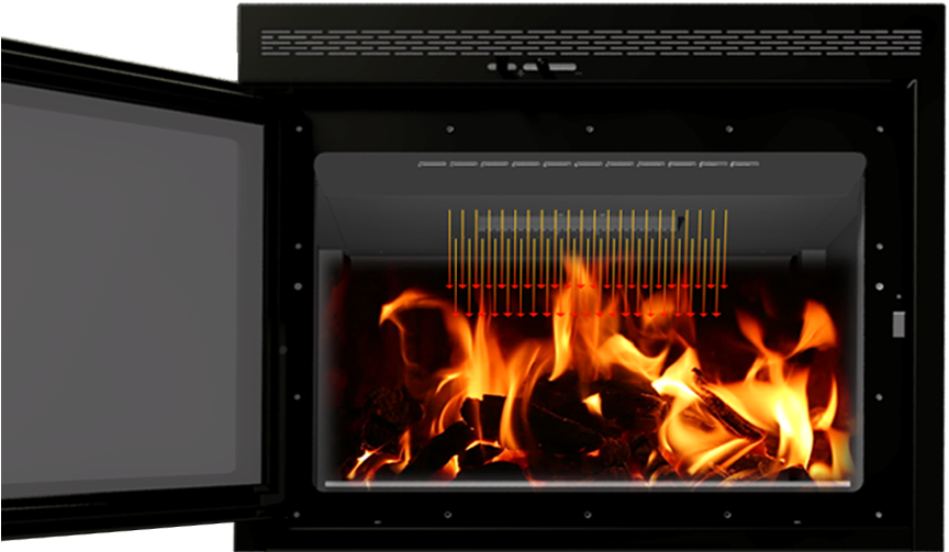 Innovative Baffle Design - Hearth (1000x665), Png Download