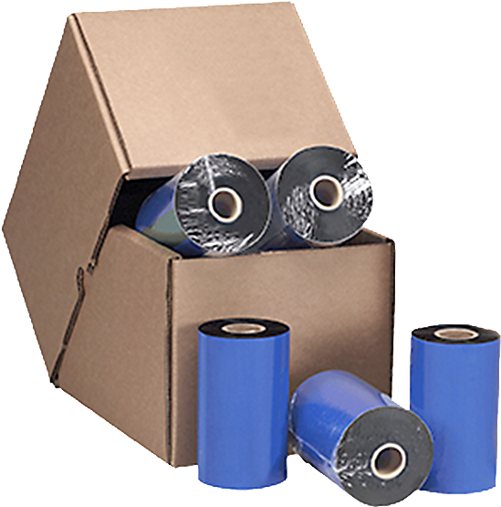 33 "x 985 'black Wax Ribbon Zebra Wax Ribbon - Box (600x600), Png Download