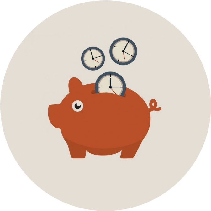 Ahorrar Tiempo En Tu Web - Orange Piggy Bank Png (700x700), Png Download