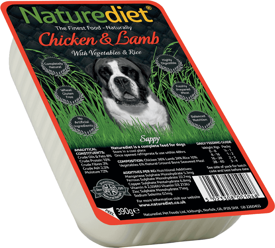 Naturediet Chicken & Lamb Dog Food - Dog Food (1000x1000), Png Download