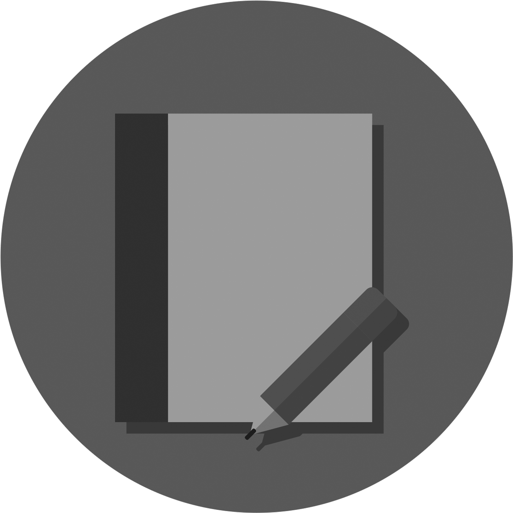 Book With Pencil - Shelf (2079x2079), Png Download