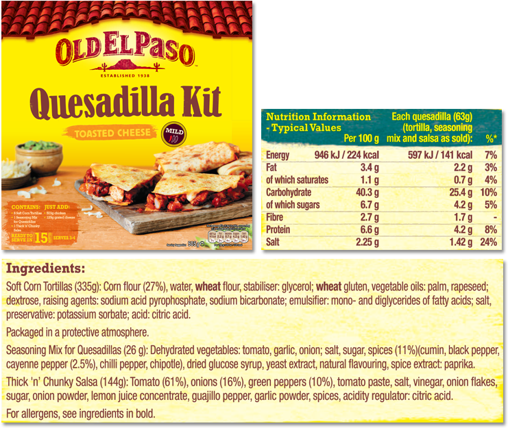 Make Perfect Quesadillas The Easy Way With This Quesadilla - Quesadillas Old El Paso (750x660), Png Download