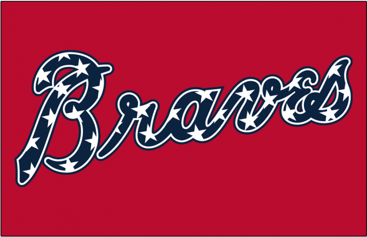 Atlanta Braves Iron On Stickers And Peel-off Decals - Calligraphy (750x930), Png Download