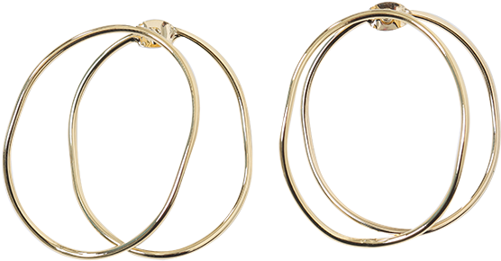 Front And Back Hoop Earrings By Stylenanda - Earrings (800x800), Png Download
