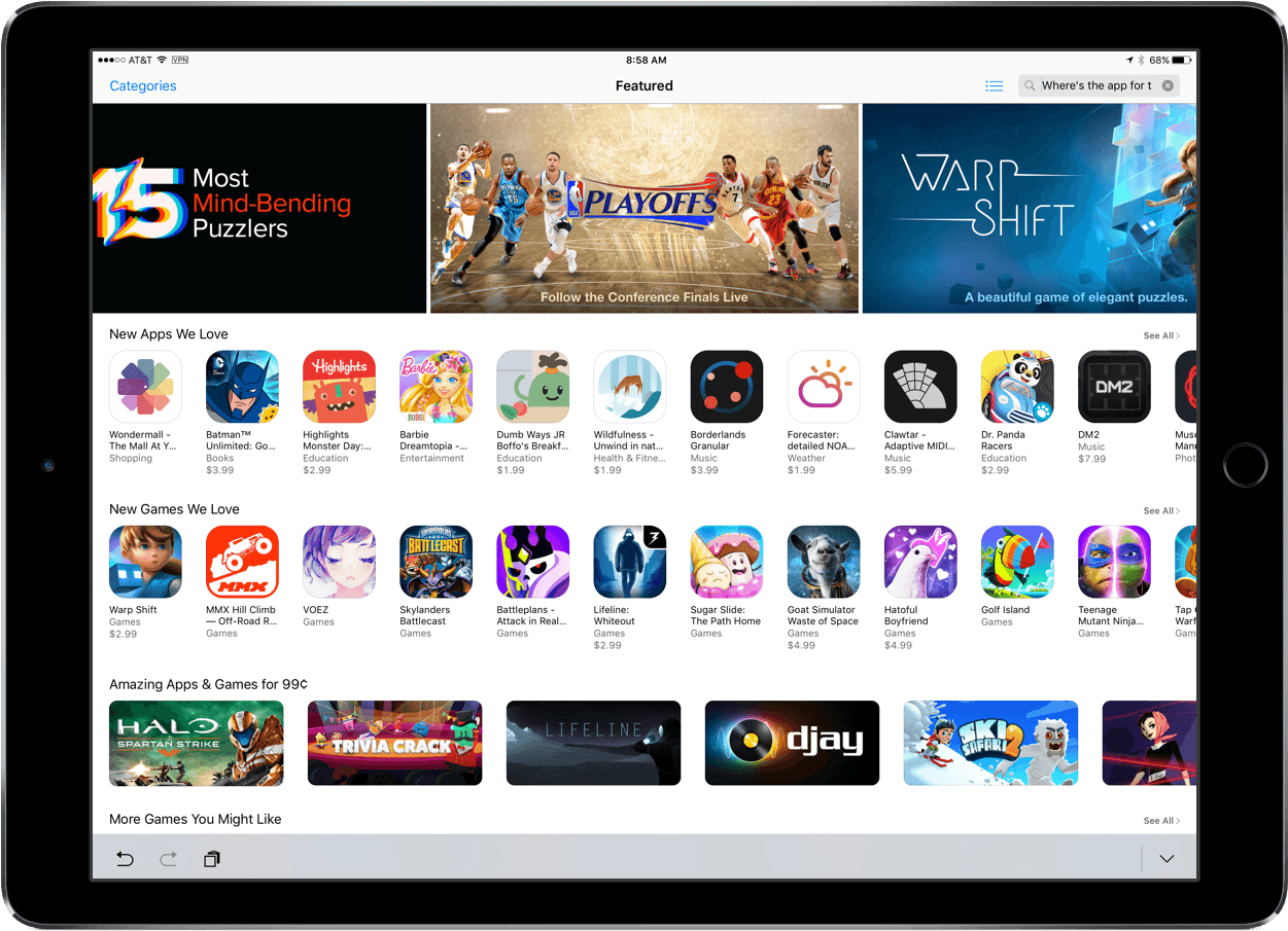 Fixing App Store Discovery - Tablet Computer (2500x904), Png Download
