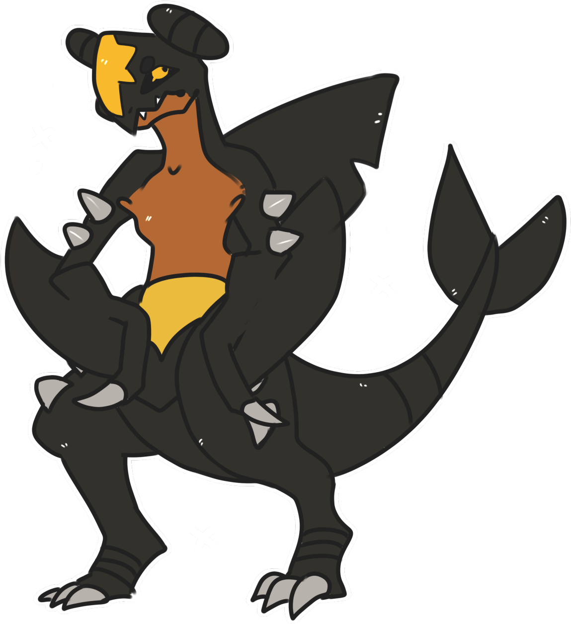 But Here's My Alternate Shiny Garchomp -mod Miime♥ - Cartoon (1280x1310), Png Download