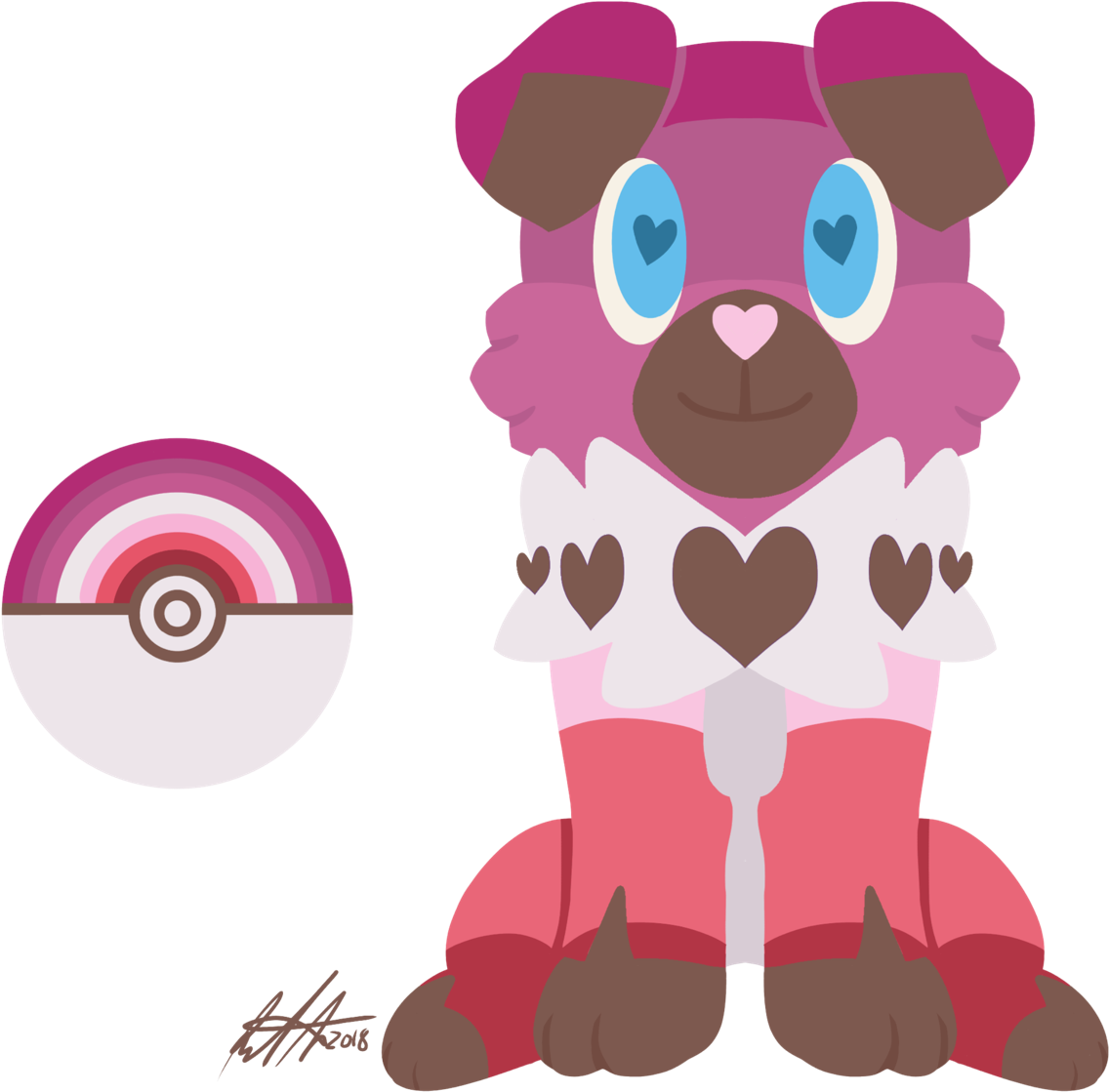 @bullrunpicnicker Lesbian Rockruff It Came Out So Cute - Cartoon (1280x1280), Png Download