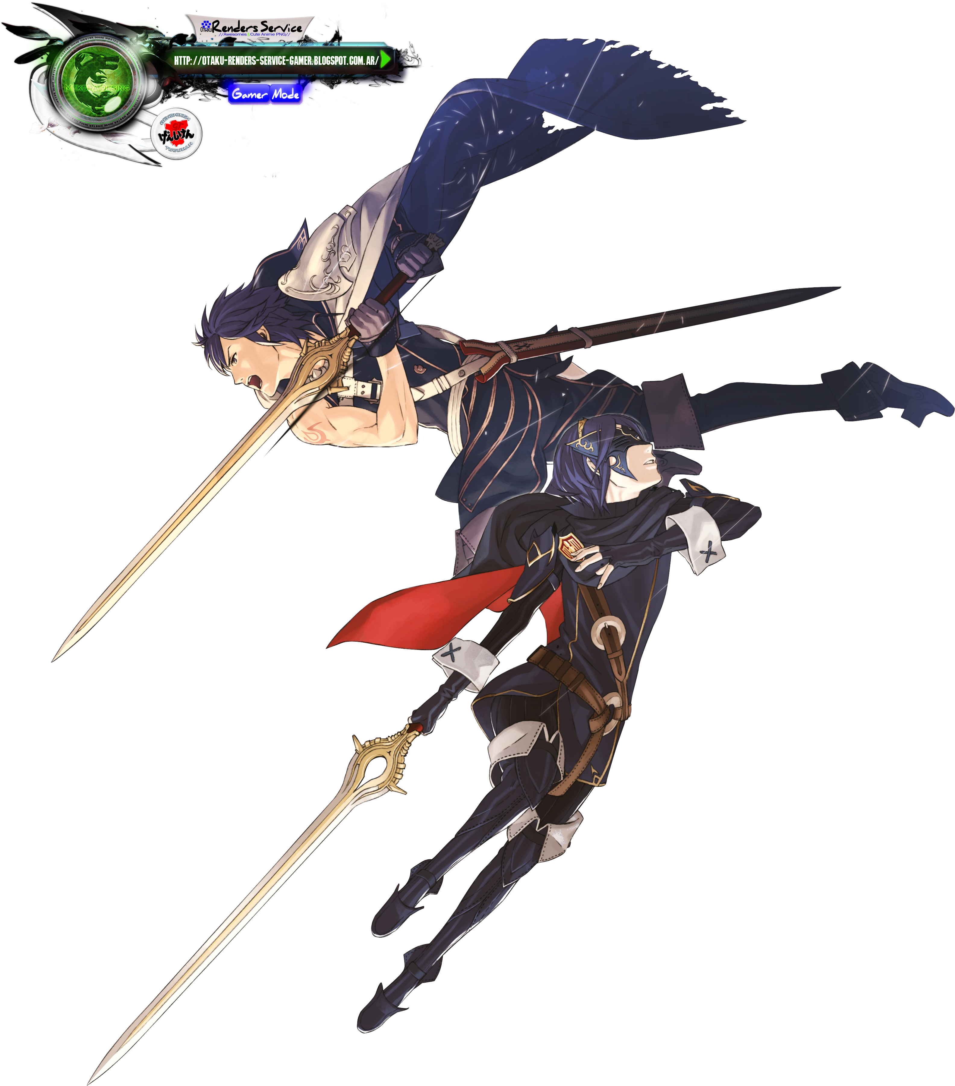 Fire Emblem Awakening Lucina And Marth (3238x3693), Png Download