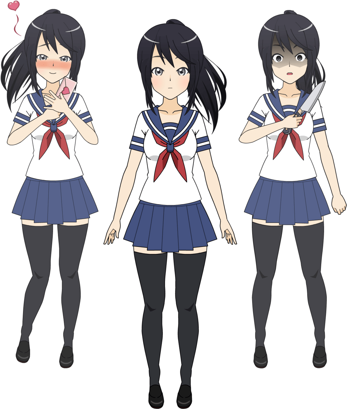 Yandere Simulator Anime Ayano Yandere Chan Uniform Drawing (1156x1365