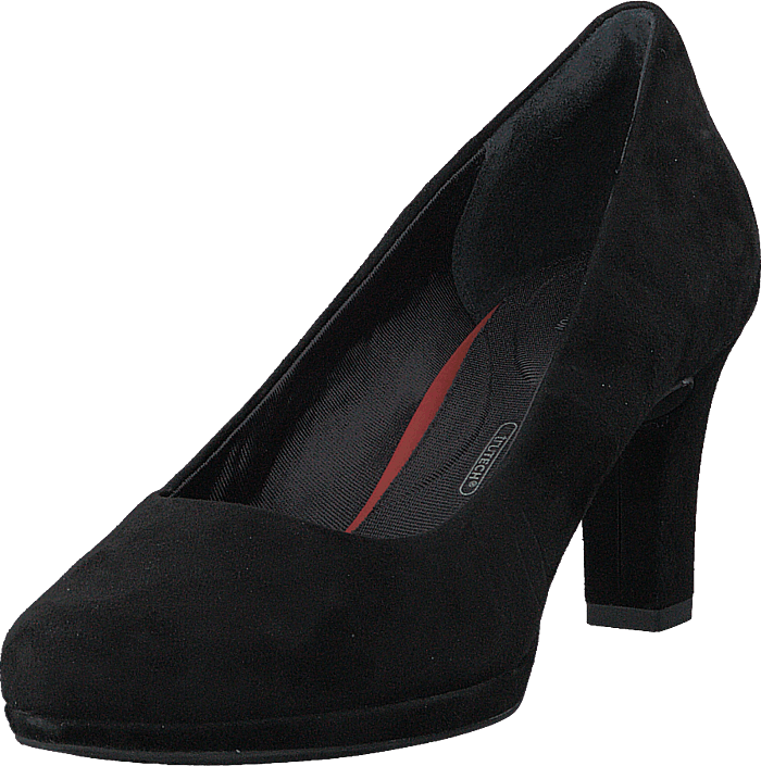 Tm Leah Pump Black Kid Suede - Basic Pump (700x705), Png Download