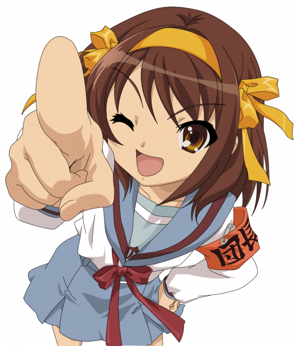 Haruhi Suzumiya (576x679), Png Download