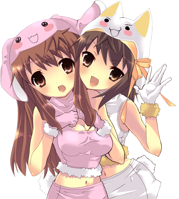 Haruhi Suzumiya & Mikuru Asahina - Imágenes De Buenos Días Y Feliz Lunes (673x647), Png Download