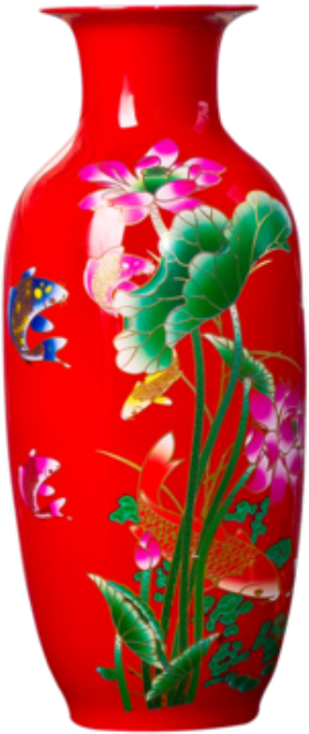 Ws 10 Designs Ceramic Lily Flower Painting Vases - Vase (800x800), Png Download