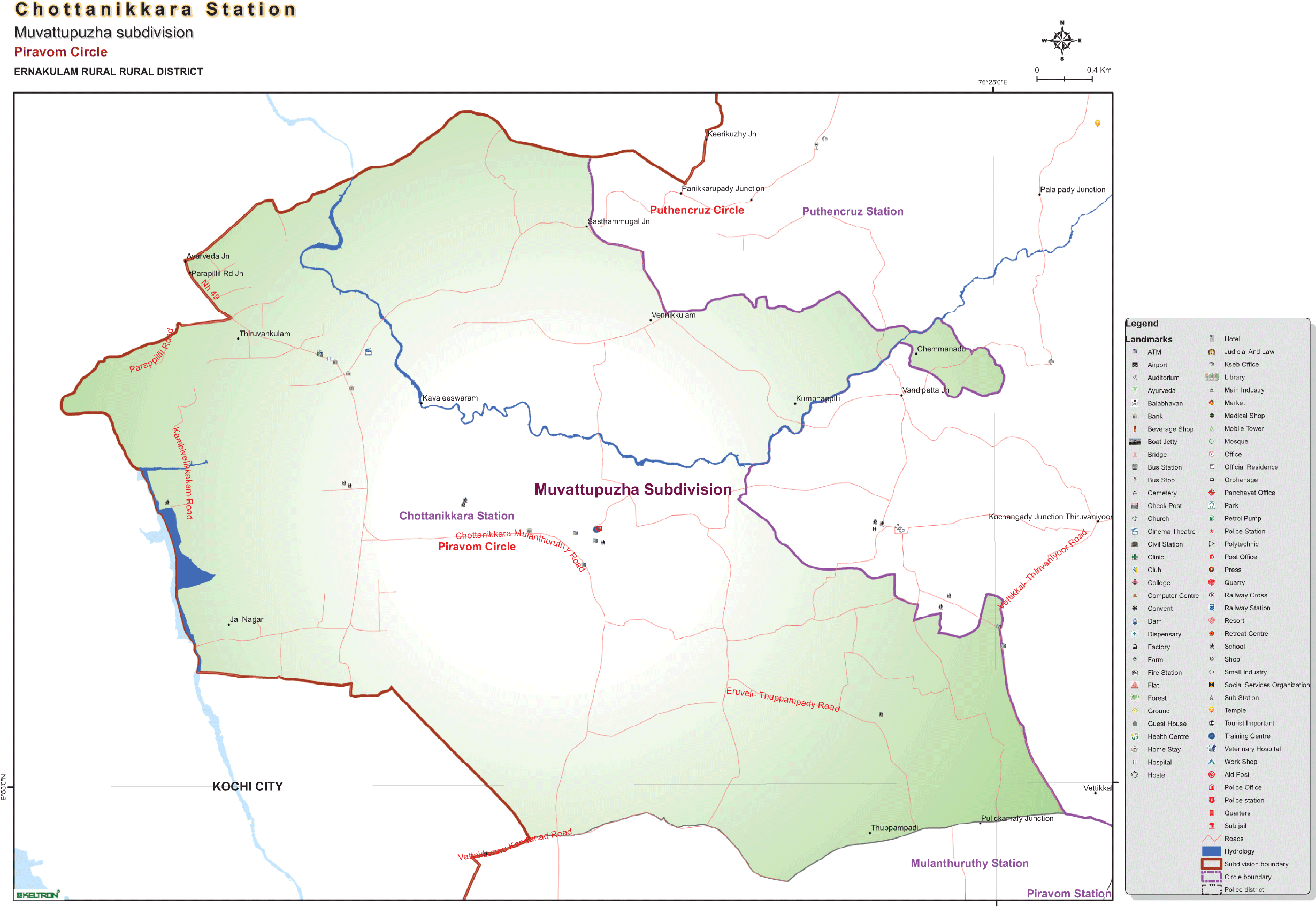 Chottanikkara Janamaitri Police Station Was Started - Kuttampuzha Grama Panchayath Map (2479x1754), Png Download