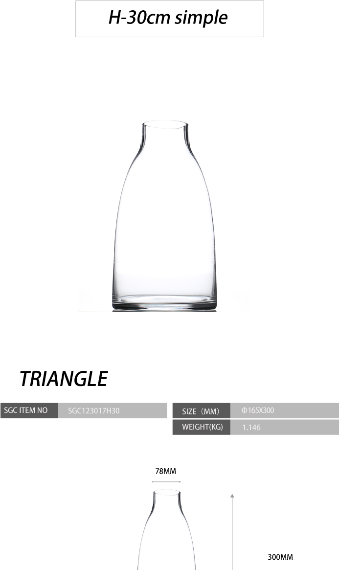 H30cm Modern Home Goods Decorative Flower Vase - Bottle (745x1183), Png Download