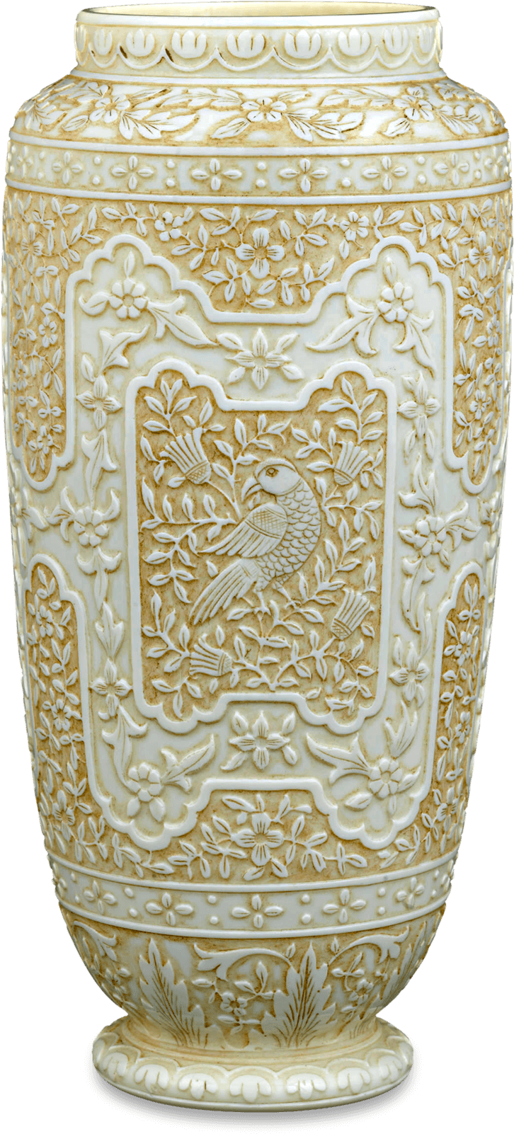 Ivory Cameo Glass Vases By Webb - Vase (1400x1750), Png Download