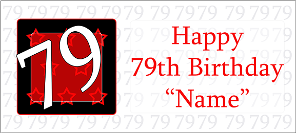 Click For Larger Picture Of Personalized 79 Year Old - Happy 19th Birthday Banner (576x576), Png Download