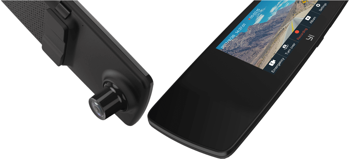 Yi Mirror Dash Camera - Yi Mirror Dash Cam (1136x626), Png Download